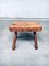 French Rustic Brutalist Handcrafted Oak Side Table, 1930s, Image 7