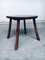 French Wabi Sabi Handcrafted Design Solid Oak Dining Table & Chairs, 1940s, Set of 4 2