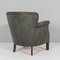 Danish Cabinetmaker Club Chair in Original Black Leather, 1940s, Image 6