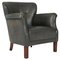 Danish Cabinetmaker Club Chair in Original Black Leather, 1940s 1