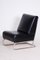 Black Leather Armchair, Czechia, 1930s, Image 3