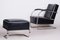 Black Armchair and Ottoman by Mucke Melder, Czechia, 1930s, Set of 2 6