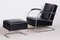 Black Armchair and Ottoman by Mucke Melder, Czechia, 1930s, Set of 2 5