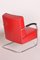 Fauteuil Rouge et Ottomane par Mucke Melder, République Tchèque, 1930s, Set de 2 13