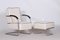 White Armchair and Ottoman by Mucke Melder, Czechia, 1930s, Set of 2 10