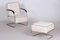 White Armchair and Ottoman by Mucke Melder, Czechia, 1930s, Set of 2 9