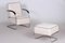 White Armchair and Ottoman by Mucke Melder, Czechia, 1930s, Set of 2, Image 9