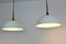 White-Opal Glass & Brass Pendant Lights by Florian Schulz, Set of 2 8