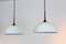 Lámparas colgantes de latón y vidrio blanco opalino de Florian Schulz. Juego de 2, Immagine 1