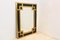 Black Glass & Giltwood Mirror from Deknudt, Belgium 1