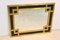 Black Glass & Giltwood Mirror from Deknudt, Belgium 10