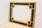 Black Glass & Giltwood Mirror from Deknudt, Belgium 2