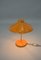 Orangefarbene Tischlampe, Deutschland, 1960er 4
