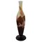 Vase Colossal Ricin Antique en Verre Givré par Emile Gallé 1