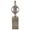 French Table Lamp in Satin Chromed Metal by Philippe Barbier, Paris 1