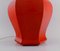 Lámpara de mesa grande de cerámica esmaltada en rojo, finales del siglo XX, Imagen 4