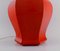 Large Table Lamp in Red Glazed Ceramic, Late 20th Century, Image 4