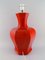 Large Table Lamp in Red Glazed Ceramic, Late 20th Century 6