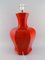 Large Table Lamp in Red Glazed Ceramic, Late 20th Century, Image 6