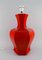 Große Tischlampe aus rot glasierter Keramik, spätes 20. Jh 2