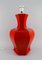 Large Table Lamp in Red Glazed Ceramic, Late 20th Century 2