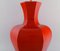 Large Table Lamp in Red Glazed Ceramic, Late 20th Century 3