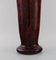 Very Large Lorrain Art Deco Vase in Red Mouth Blown Art Glass, France 6