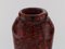 Sehr Große Lorrain Art Deco Vase aus Rotem Mundgeblasenem Kunstglas, Frankreich 4