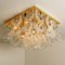 Massive Catena Murano Glass Flush Mount Chandelier by J.T. Kalmar, 1970s 2