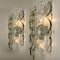 Citrus Swirl Clear Glass Wall Lights or Sconces by J.T. Kalmar, 1969, Set of 2 7