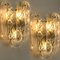 Citrus Swirl Clear Glass Wall Lights or Sconces by J.T. Kalmar, 1969, Set of 2 6