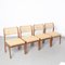 Dining Room Chairs with Wicker Back from Topform, Set of 4, Image 13