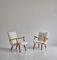 Swedish Pinewood & Sheepskin Lounge Chairs, 1940s, Set of 2, Image 3