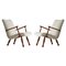 Swedish Pinewood & Sheepskin Lounge Chairs, 1940s, Set of 2, Image 1