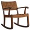 Rocking Chair in Beech and Seagrass by Karl Schröder for Fritz Hansen, 1940s 1