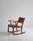 Rocking Chair in Beech and Seagrass by Karl Schröder for Fritz Hansen, 1940s 3