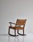 Rocking Chair in Beech and Seagrass by Karl Schröder for Fritz Hansen, 1940s 4