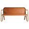 Natural Cognac Leather 2-Seater Kolho Bench or Sofa by Matthew Day Jackson for Made by Choice 1