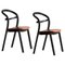 Schwarze Kastu Stühle aus cognacfarbenem Leder von Made by Choice, 2er Set 1
