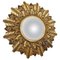 Large Golden Sunburst Mirror, 1960s, Image 1