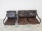 Leather Sofa Set by Preben Fabricius and Jorgen Kastholm for Walter Knoll, 1960s, Set of 3, Image 8