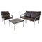 Leather Sofa Set by Preben Fabricius and Jorgen Kastholm for Walter Knoll, 1960s, Set of 3 1