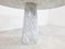 Round Dining or Center Table in Carrara Marble with a Conical Base 9