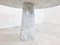 Round Dining or Center Table in Carrara Marble with a Conical Base, Image 9