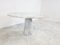 Round Dining or Center Table in Carrara Marble with a Conical Base 5