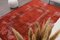 Vintage Turkish Red Orange Wool Rug 5