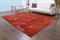 Vintage Turkish Red Orange Wool Rug 1