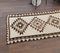 Vintage Turkish White Runner Rug 2