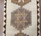 Vintage Turkish White Wool Runner Rug 6