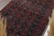Alfombra turca vintage de lana roja y negra, Imagen 2